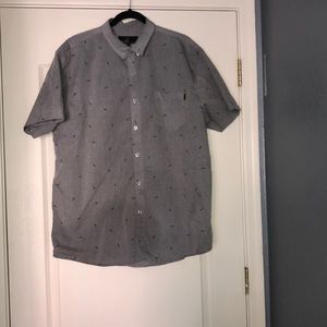 Gray button down shirt!